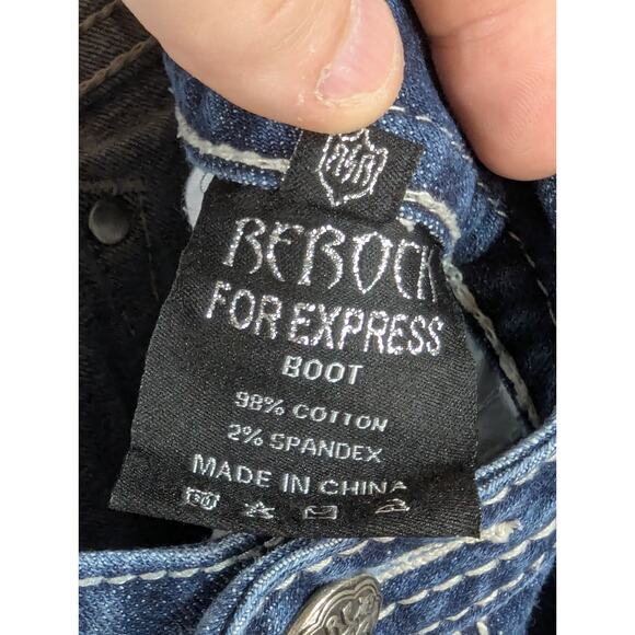 Express Women's Blue Boot Cut Jeans - Picture 13 of 16